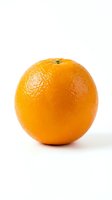 Fresh whole orange with textured peel isolated on white background. Use for food, nutrition, healthy eating, citrus fruit, grocery, wellness and diet related projects.
