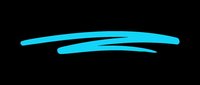 Cyan curved brush stroke lines isolated on transparent background, ready for graphic design, t-shirt printing, clipart, stickers, and sublimation projects.