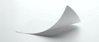 Curved white paper sheet floating with elegant wave motion against clean background for modern design projects and creative presentations.