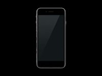 Modern smartphone with dark screen isolated on transparent background, ready for design use on t-shirts, clipart, stickers, print-on-demand products, and digital designs.