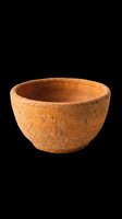 Rustic terracotta clay bowl isolated on transparent background, ready for stickers, print on demand, T-shirt design, sublimation, and digital craft projects.