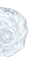 Clear gel texture with water droplets and bubbles on white background, isolated for skincare, cosmetics, and beauty product packaging design.