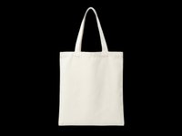 Plain cream canvas tote bag isolated on transparent background, ready for mockup, print on demand, sublimation, sticker, and T-shirt design use.