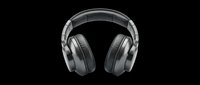 Wireless headphones with black ear cups and gray headband isolated on transparent background, ready for t-shirt design, clipart, stickers, print-on-demand products and sublimation projects.