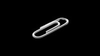 White paper clip isolated on transparent background, ready for stickers, clipart, print on demand, T-shirt design, and office-themed sublimation projects.