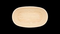Oval rattan bread proofing basket isolated on transparent background, ready for T-shirt, sticker, clipart, print on demand, and sublimation design use.