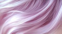 Flowing silky strands in soft pink and white create gentle waves and curves, abstract background with smooth gradient transitions and delicate light effects.