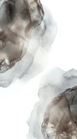 Abstract watercolor painting with flowing gray and brown organic shapes on white background for modern interior design and artistic projects.
