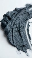 Charcoal gray paint stroke with textured brushwork on white background, suitable for design, art projects, and creative compositions.