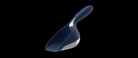Shovel with dark blue handle and silver metal blade isolated on transparent background, ready for clipart, t-shirt design, stickers, print-on-demand products and sublimation projects.