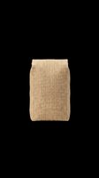 Beige linen pouch isolated on transparent background, ready for t-shirt designs, stickers, sublimation, print-on-demand products, and digital crafts.