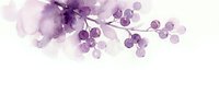Delicate purple watercolor branch with berries and leaves on white background for botanical design projects and feminine decorative elements.