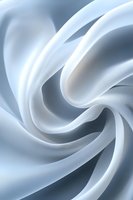 Elegant white spiral curves creating dynamic flow and movement against soft gray background, abstract minimalist composition for modern interior design projects.