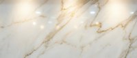 Elegant white marble surface with golden veins and warm light reflections, showcasing luxury stone texture for interior design backgrounds.