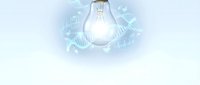 Glowing light bulb with digital circuit patterns and technological elements on clean white background for innovation and creativity concepts.