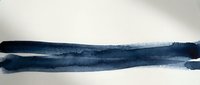 Abstract navy blue watercolor brush strokes on white background creating minimalist artistic composition for modern design projects and creative layouts.