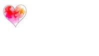 Watercolor heart with vibrant pink red orange gradient colors isolated on white background for romantic design projects and Valentine decorations.