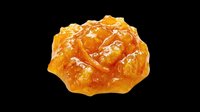 Golden amber resin chunk isolated on transparent background, ready for design use on t-shirts, stickers, clipart, print-on-demand products, and sublimation projects.