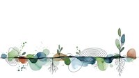 Abstract botanical line art with organic shapes and leaves in earthy tones on white background for modern design projects and branding materials.
