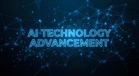 Digital network connections with glowing nodes and lines forming futuristic tech pattern for artificial intelligence and innovation concepts.
