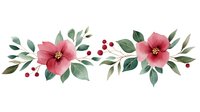 Watercolor floral border with pink flowers and green leaves on white background for wedding invitations and greeting cards.