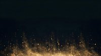 Golden particles and bokeh lights cascade downward against a dark background, creating an elegant festive atmosphere suitable for celebrations, holidays, and special event promotions.