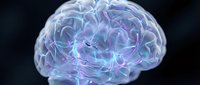 Digital brain with glowing neural networks and electrical connections on dark background for medical, science and technology concepts.
