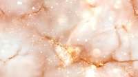 Luxurious rose gold marble texture with glowing golden veins and sparkling particles creates elegant natural stone pattern for luxury design backgrounds.