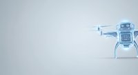 Drone with remote control isolated on white background, ready for design use on tech marketing materials, websites, and promotional content.