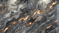 Luxurious dark gray marble texture with flowing golden copper veins and metallic accents creating elegant natural stone pattern for interior design backgrounds.