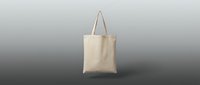 Natural cotton tote bag mockup on gradient background for branding and promotional design projects.
