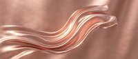 Flowing liquid metal waves in rose gold with glossy reflective surfaces, creating an elegant abstract motion design for luxury branding and modern backgrounds.