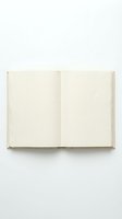 Open blank notebook with cream pages and beige cover, isolated on white background. Ready for writing, journaling, planning, education, and design mockups.