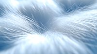 Soft white feathers create delicate texture against blue background, extreme macro photography showing intricate details and gentle curves of plumage in dreamy atmosphere.