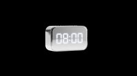 Digital alarm clock with LED display showing 09:00, isolated on transparent background, ready for t-shirt design, clipart, stickers, print-on-demand products and sublimation projects.