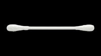 Cotton swab with soft white tips isolated on transparent background, ready for design use in clipart, stickers, print on demand, sublimation, and t-shirt design.