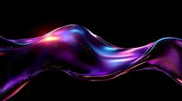 Flowing abstract waves in purple, blue and pink colors with glowing light effects and sparkles on black background, modern dynamic design for creative projects.