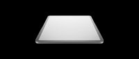 Metallic gray trapezoid tray isolated on transparent background, ready for clipart, t-shirt design, stickers, print-on-demand products, and sublimation projects.