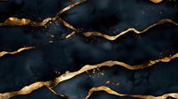 Dark navy blue marble texture with golden veins and splashes, luxurious natural stone pattern background for elegant interior design and decoration.