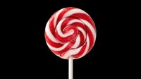 Red and white swirled lollipop candy isolated on transparent background, ready for clipart, t-shirt design, stickers, print-on-demand products, and sublimation projects.
