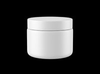 White cosmetic jar with lid isolated on transparent background, ready for beauty product packaging design, t-shirt graphics, print-on-demand, sublimation, and clipart use.