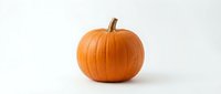 Fresh orange pumpkin isolated on white background for autumn harvest decorations, Halloween designs, and seasonal crafts projects.