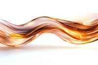 Flowing golden waves create dynamic abstract pattern with smooth curves and light effects on white background, suitable for luxury branding and modern design projects.