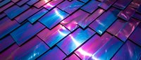 Neon glowing tiles in vibrant pink and blue create a modern, futuristic digital background with light reflections and geometric patterns for tech and design projects.