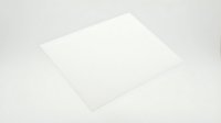 Blank white square paper sheet on neutral background, suitable for mockups, branding, stationery design, and corporate presentations.