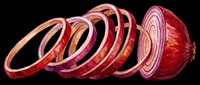 Red onion sliced into rings, isolated on transparent background, ready for culinary design, cooking blogs, recipe graphics, food packaging, restaurant menus, and print-on-demand kitchen products.