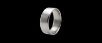 Brushed silver metal band ring isolated on transparent background, ready for jewelry design, e-commerce, print-on-demand, and digital product mockups.