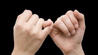 Two hands making a pinky promise gesture, isolated on transparent background. Ready for stickers, t-shirt design, print on demand, and clipart use.