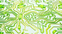 Seamless abstract maze pattern with flowing green and yellow organic lines creating a continuous tiled background for design projects.