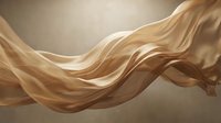 Flowing golden blonde hair strands in motion against neutral background, capturing natural movement and texture for beauty and haircare concepts.